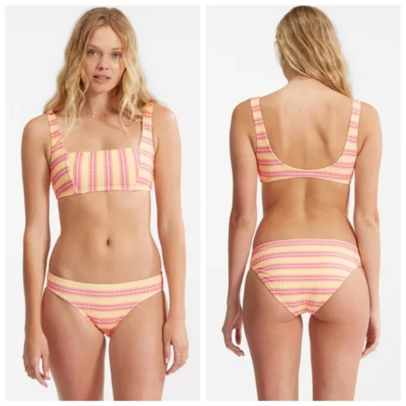 Billabong Sun Chaser Bikini Square Tank Top Low Rider Bottoms - Picture 12 of 12